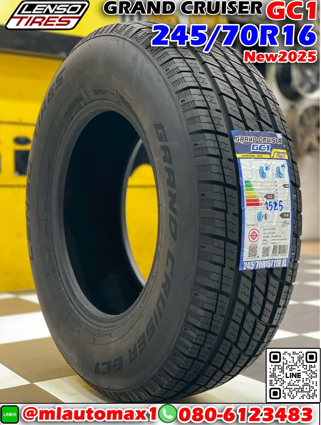 ยางใหม่ LENSO 245/70R16 ยางรถยนต์ GC1 ยางใหม่ปี2025