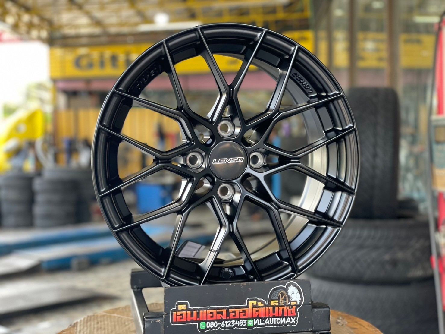 LENSO JAGER J1C SPEC 15"x7.0"PCD 4x100 ET+35 สีดำ