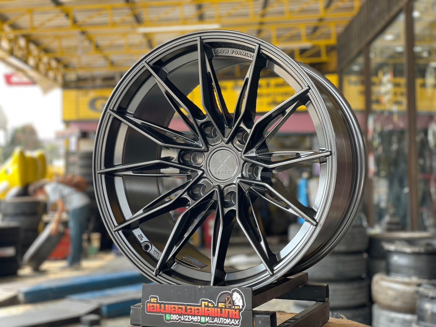 #ล้อแม็กซ์ใหม่ขอบ18 #สีเทาดำ #GRAXY X-08 18x9 ET0 6x139.7 สวยหรูราคาสบายกระเป๋า สำหรับรถกระบะและSUV