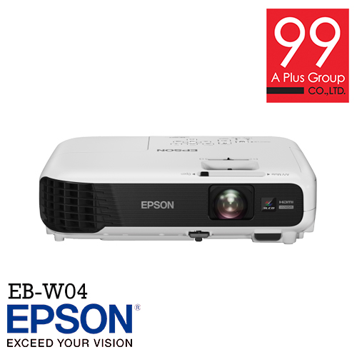 โปรเจคเตอร์ EPSON EB-W04 3LCD technology WXGA resolution Versatile projector