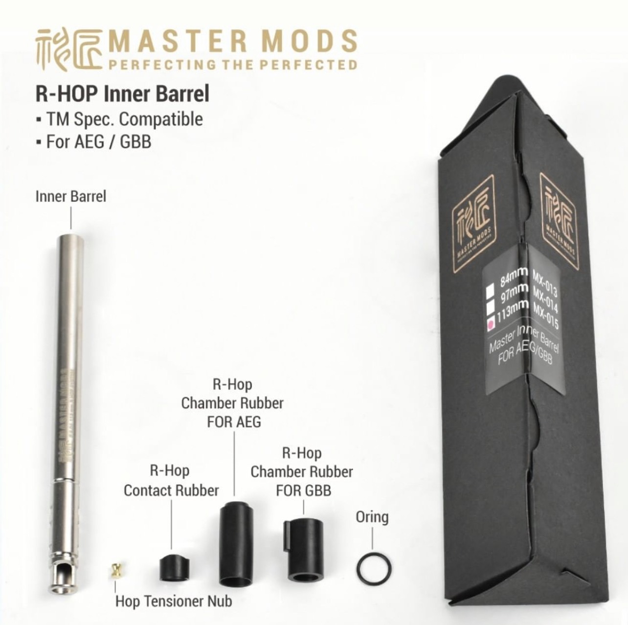 MX-017 Master Mods R-Hop System Set for AEG/GBB/Bolt Action with Inner Barrel Length 300 mm