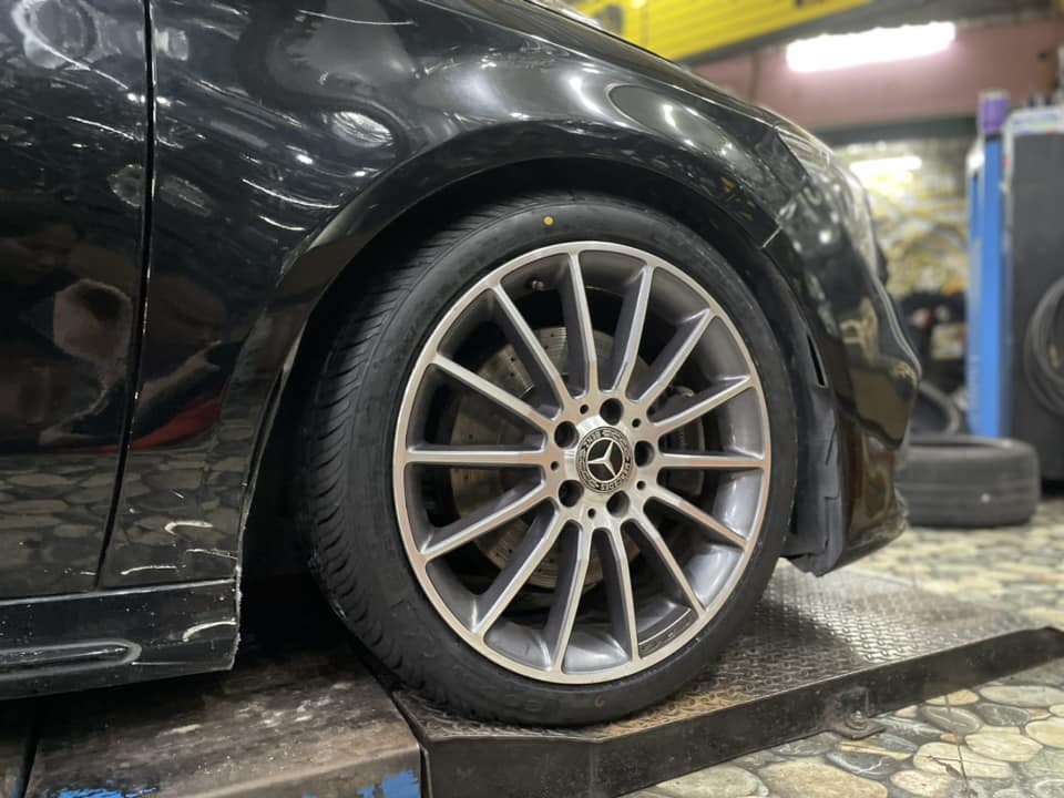 🛞❤️ #BENZ_CLA250 🚘 เปลี่ยนยาง 💫 🛞🐘#GIODRIDE_RP88_225/40R18