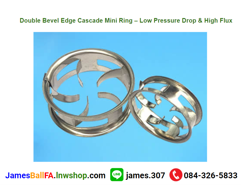 Metal nutter ring แหวนโลหะมินิคาสเคดแบบขอบเอียงสองด้าน