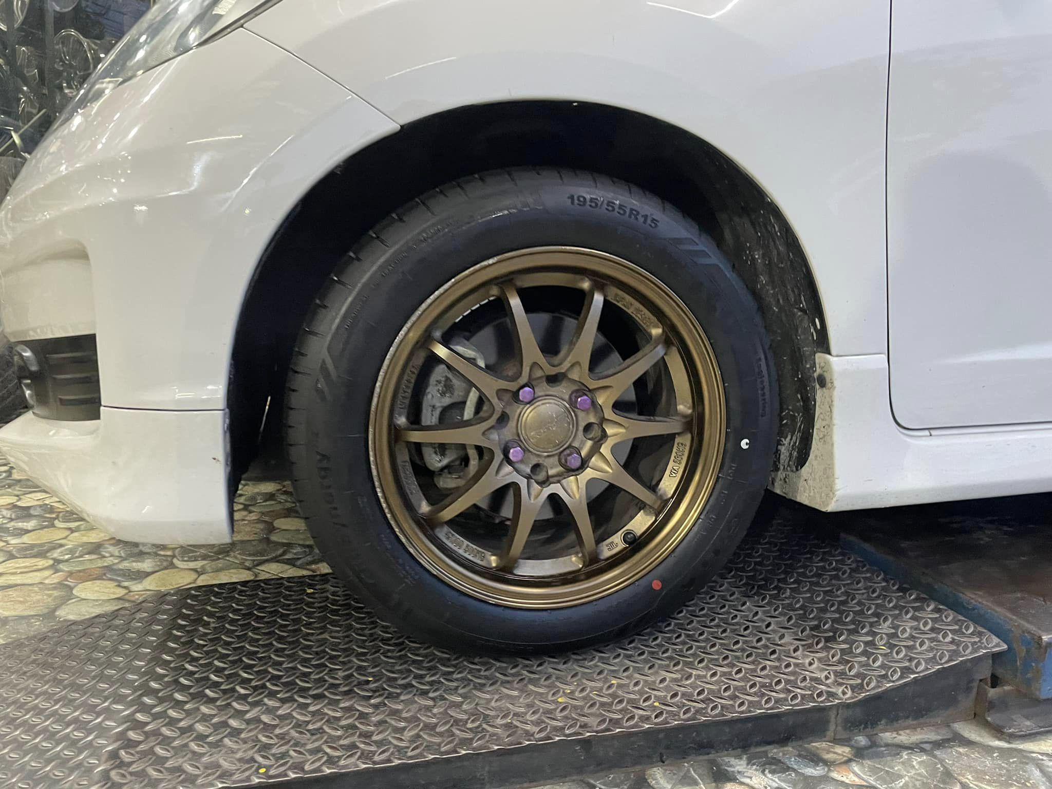 🚘 #Honda_Jazz 🛞 #ติดตั้งยางจีที 🛞#Giti Synergy H2 195/55R15 ยางใหม่ปี2024