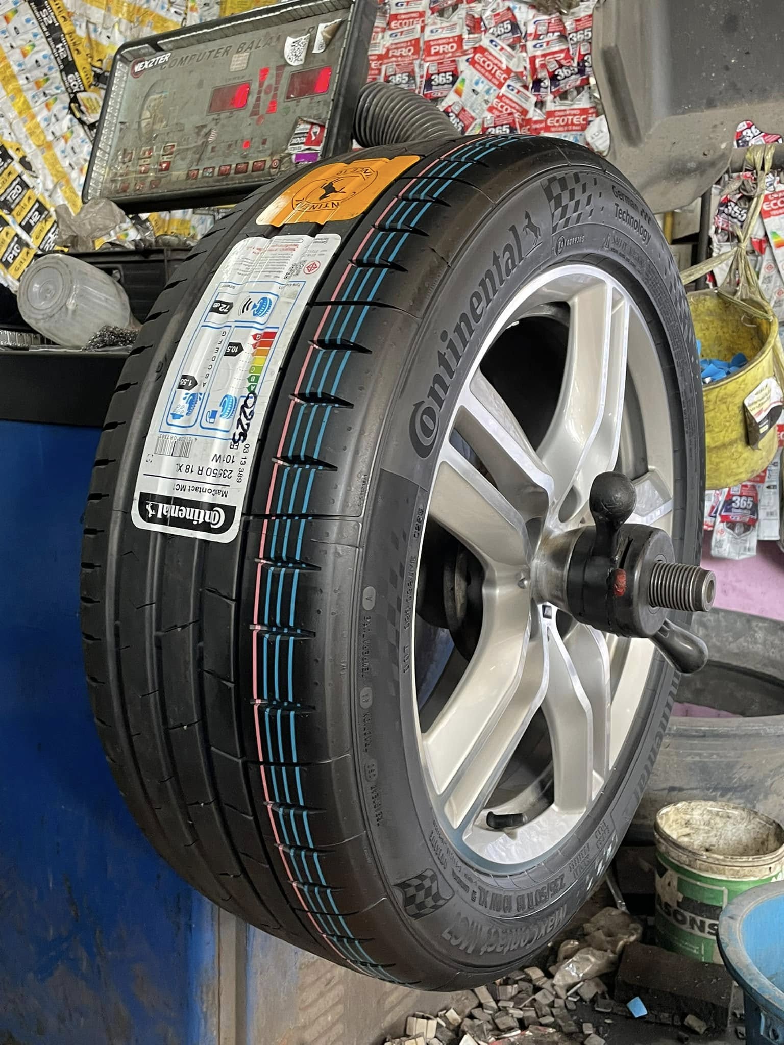 🛞 #BMW_X1 🚘เปลี่ยนยาง 🐘#Continental #MaxContactMC7 235/50R18