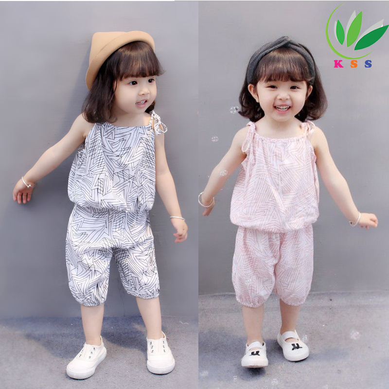 เสื้อผ้าเด็กชุดเซ็ท 2 ชิ้น Kesorn Shop ลายเรขาคณิต สำหรับ 0-5 ปี ผ้าฝ้ายนุ่มใส่สบาย กางเกงขาสั้น เสื้อแขนสั้น แฟชั่นเด็ก เดรสเด็กผู้หญิง เสื้อผ้าเด็กผู้หญิง ชุดเด็กผู้หญิง