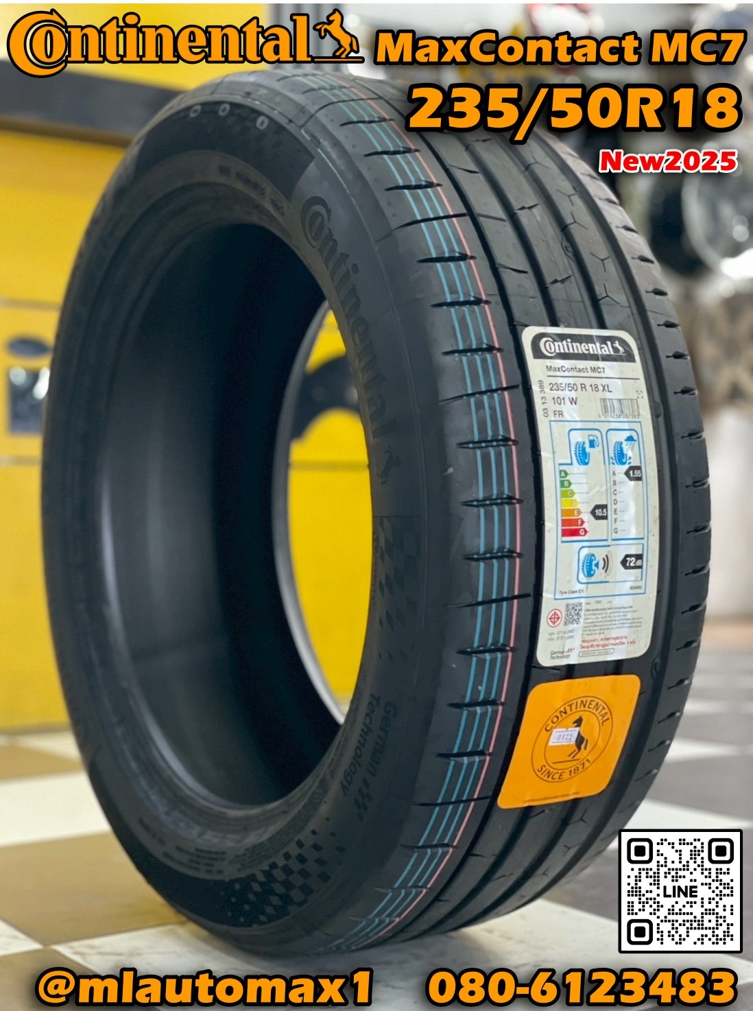 #ยางContinental #MaxContact #MC7 235/50R18 ยางใหม่ปี2025