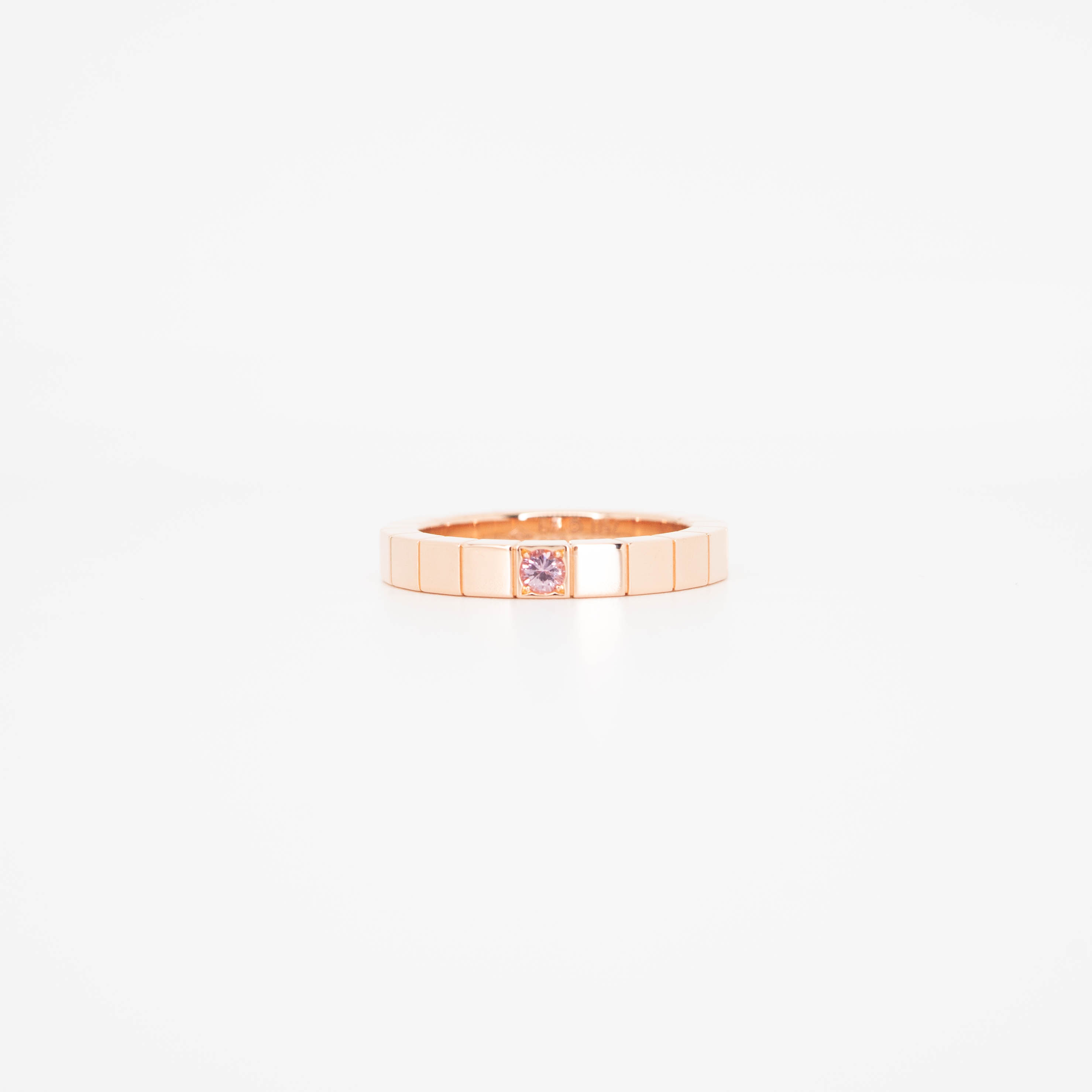 แหวน Cartier Lanieres 1Pink Sapphire ทองชมพู18K ไซส์ 49# (Used)