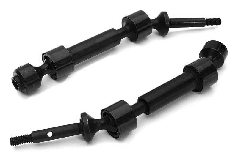 INT-C28164BLACK HD Steel Rear Universal Drive Shaft (2) for Traxxas 1/10 Slash 2WD & Nitro Slash