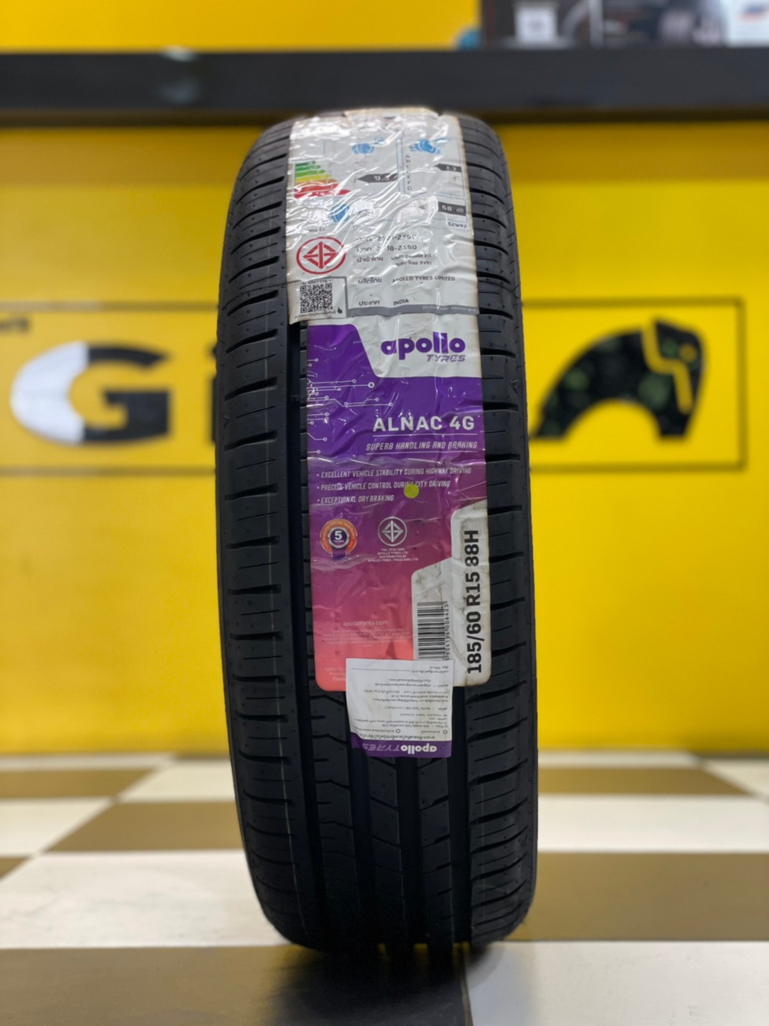 Apollo Alnac 185/60R15 ยางใหม่ปีผลิต21 ยางนุ่มเงียบ