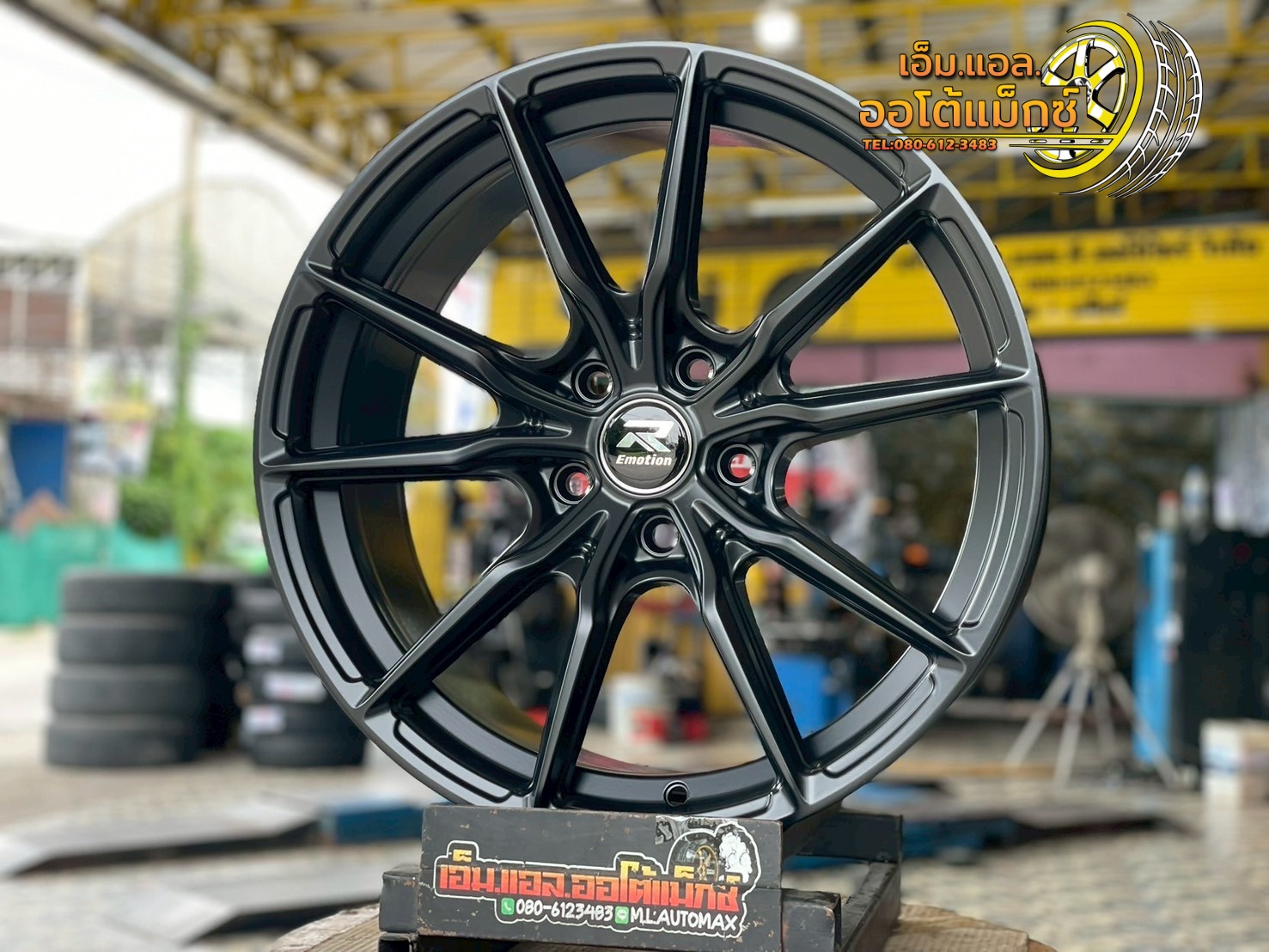 ล้อแม็กซ์ใหม่ขอบ18 #EMOTION-R Model #P01 18x8 ET35 5x114.3 สีดำเงา