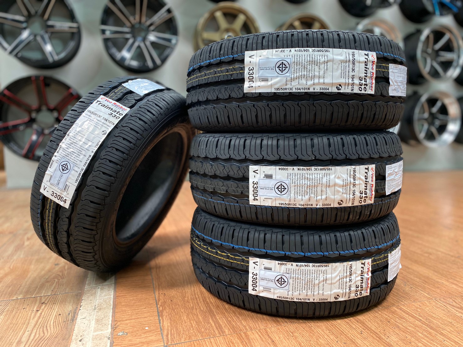 ยางใหม่ขอบ13 ยางแก้มเตี้ย Vee Ruber 195/50/R13 ยางใหม่ปี2020 สำหรับล้อผ่า ล้อหน้ากว้าง ล้อซิ่ง