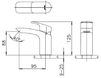 COTTO CT1041A ก๊อกเดี่ยวอ่างล้างหน้าแบบก้านโยกพร้อมสายน้ำดี / CLICK FUNCTION SET รุ่น SOPRANO