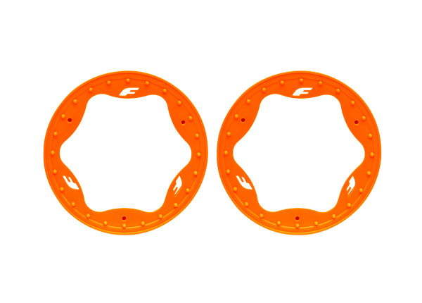 10976-ORNG Beadlock rings, front, orange (3.5") (2) [สำหรับ 1/5 FUNCO]