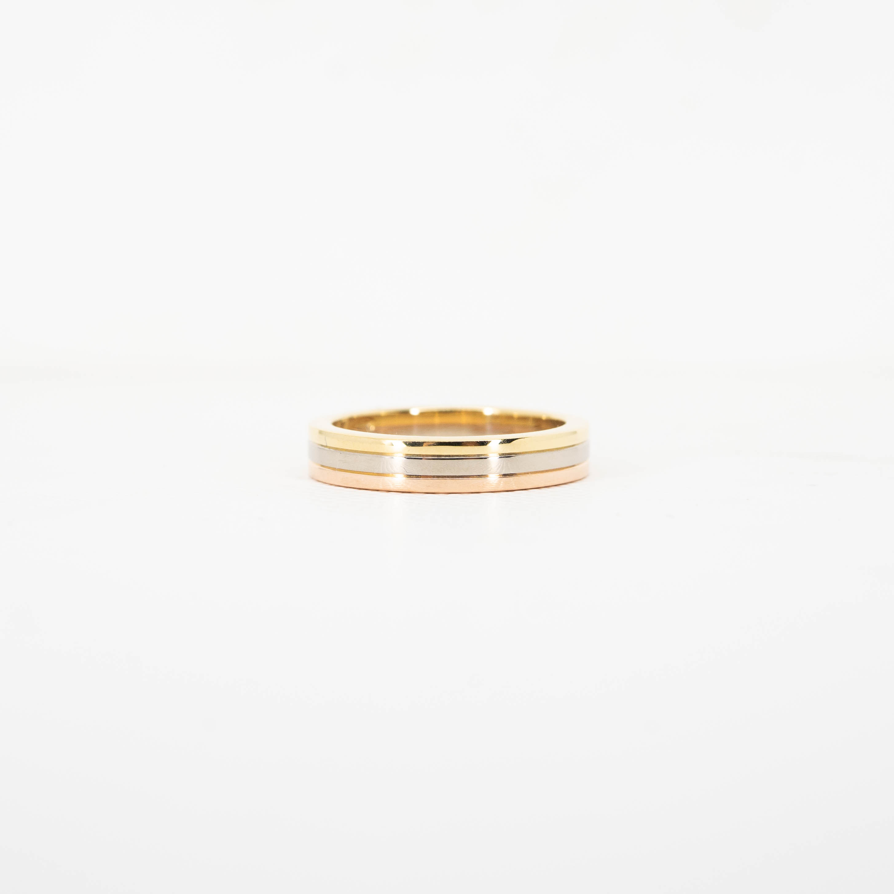 แหวน Cartier Trinity Vendôme Louis Cartier band 3.5mm. ทองคำ3สี18K ไซส์ 47# (Used) +การ์ด