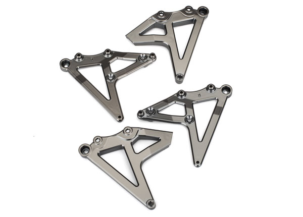 8538X Shock mounts, rear (left & right) (satin black chrome-plated)