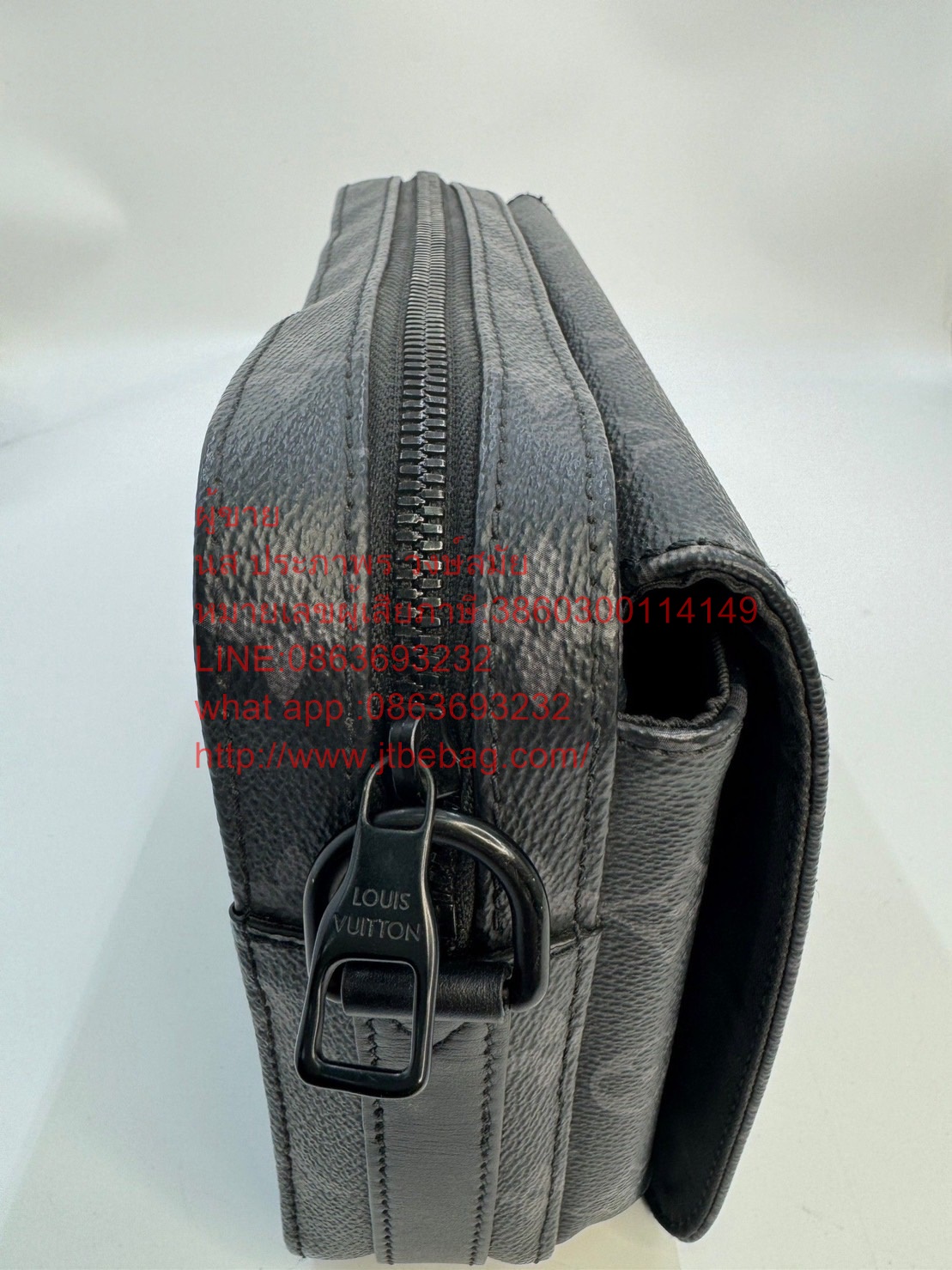 LV Steamer Monogram Elipse Messenger Bag Microchip มือสอง ของแท้