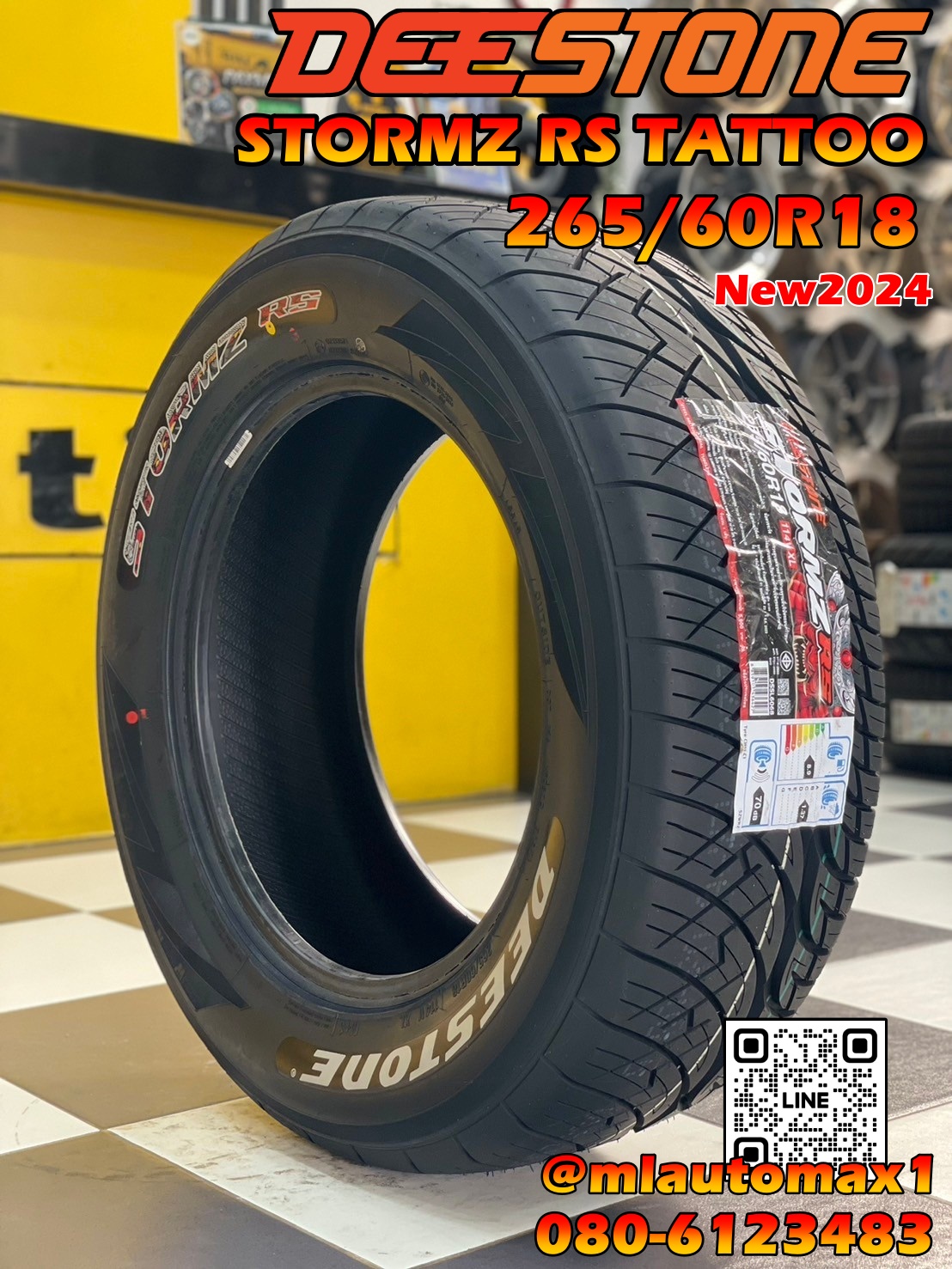 💥💥#Deestone Stormz RS Tattoo 265/60R18 ยางใหม่ปี2024💥 Limited Edition🐉❤️