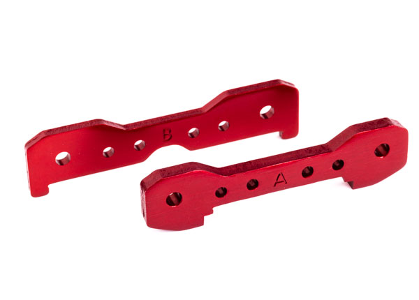 9527R Tie bars, front, 6061-T6 aluminum (red-anodized)