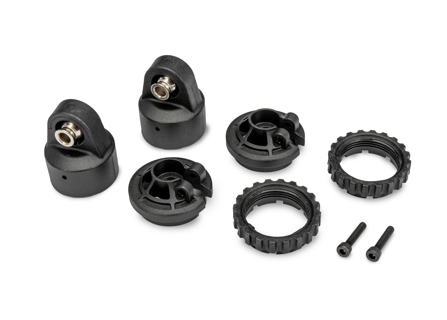 10965 Shock caps, GT-Maxx® shocks (for 4mm pins)/ spring perch/ adjusters/ 2.5x14 CS (2) (for 2 shocks) [สำหรับ 1/5 FUNCO]