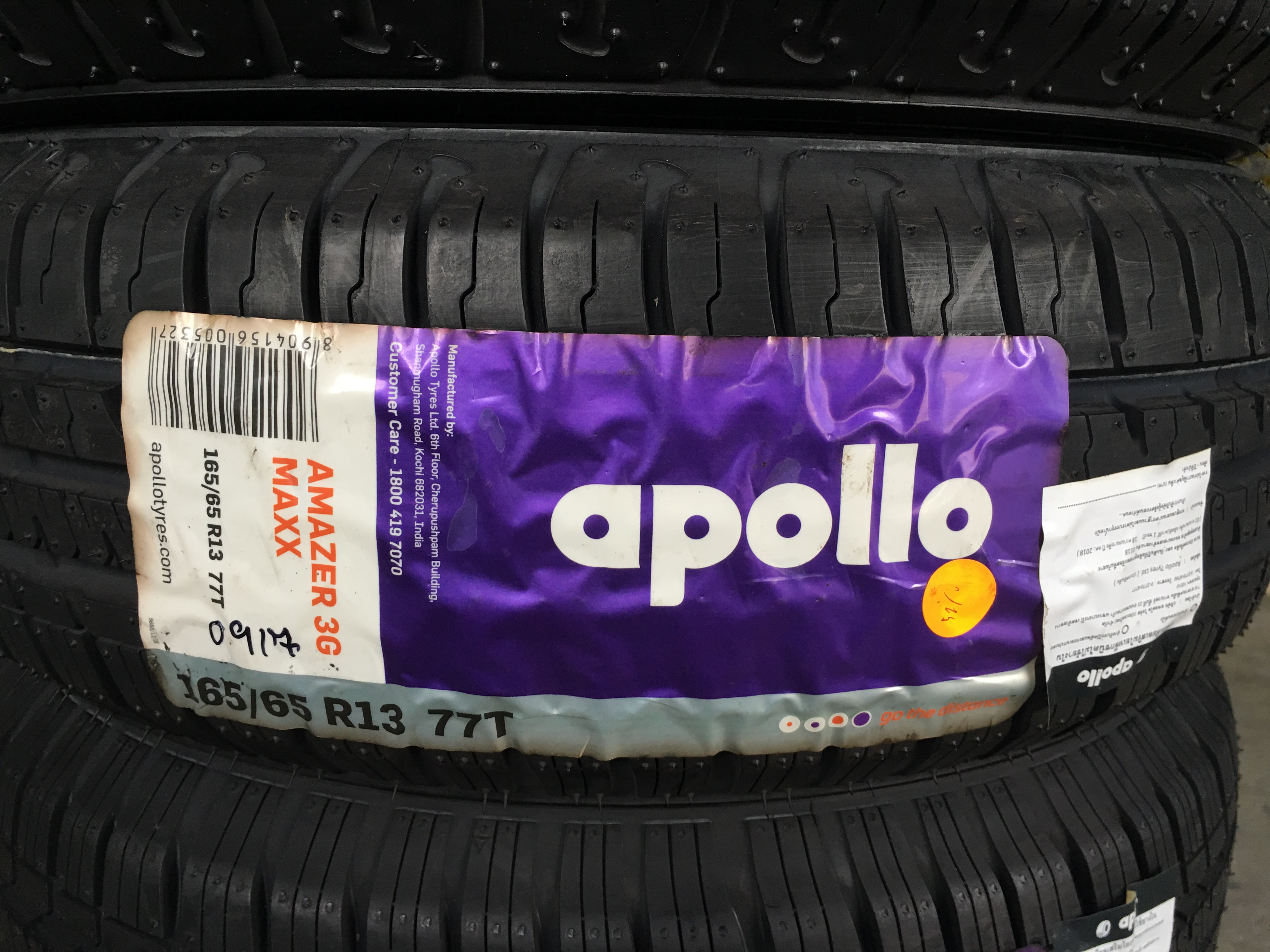 ยางใหม่ Apollo Amazer 3G Maxx ยางปี17 เส้น1,350 บาท