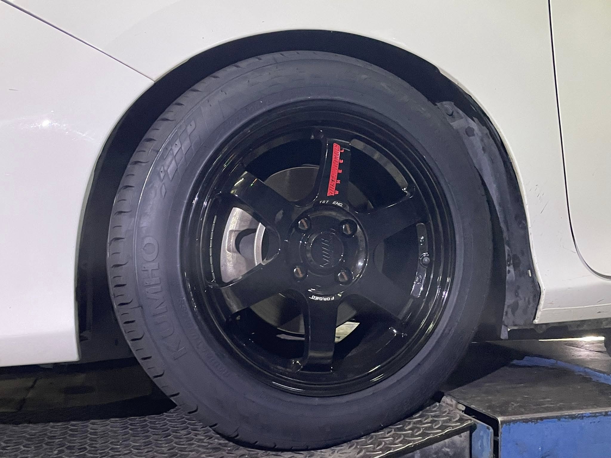 #HONDA_CITY🚘❤️💫 🛞🐘#KUMHO_PS31_195/55R15 ❤️ 🛞 #ล้อTE37 15X7 ET35 4X100 ดำหยอดแดง