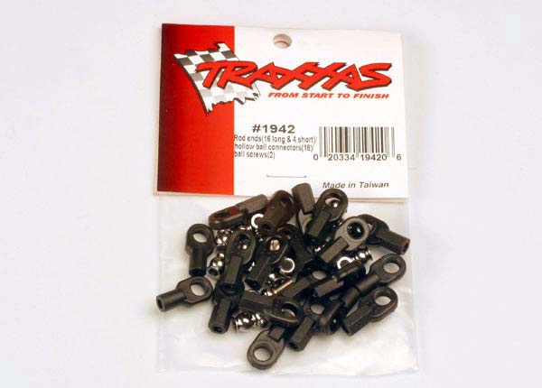 1942 Rod ends (16 long & 4 short)/ hollow ball connectors (18)/ ball screws (2)
