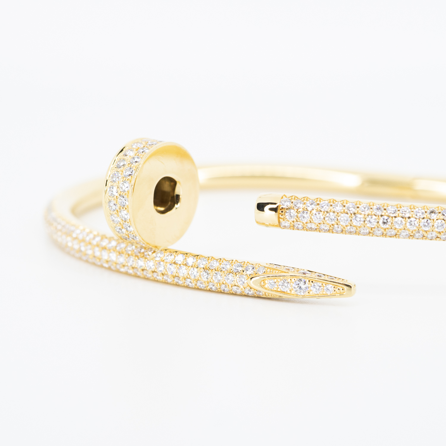 **Sold** แหวน Cartier Juste Un Clou Bracelet with Pave Diamond ทองคำ18K ไซส์ 16# (Used) +กล่องและการ์ดไทย2022