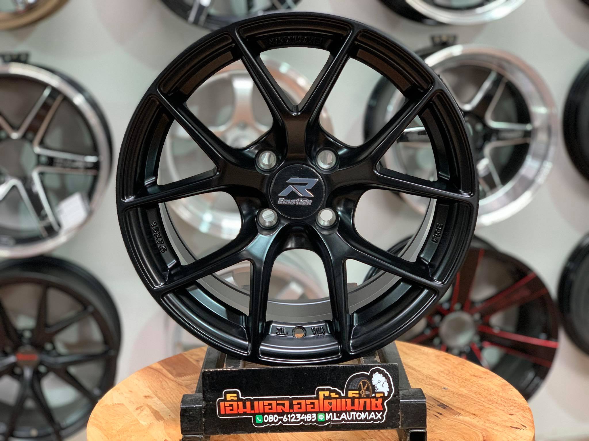 ล้อแม็กใหม่ขอบ15 EmotionR ลายFRE กว้าง7.5 ออฟ35 ขนาด4รู100 สำหรับรถเก๋ง