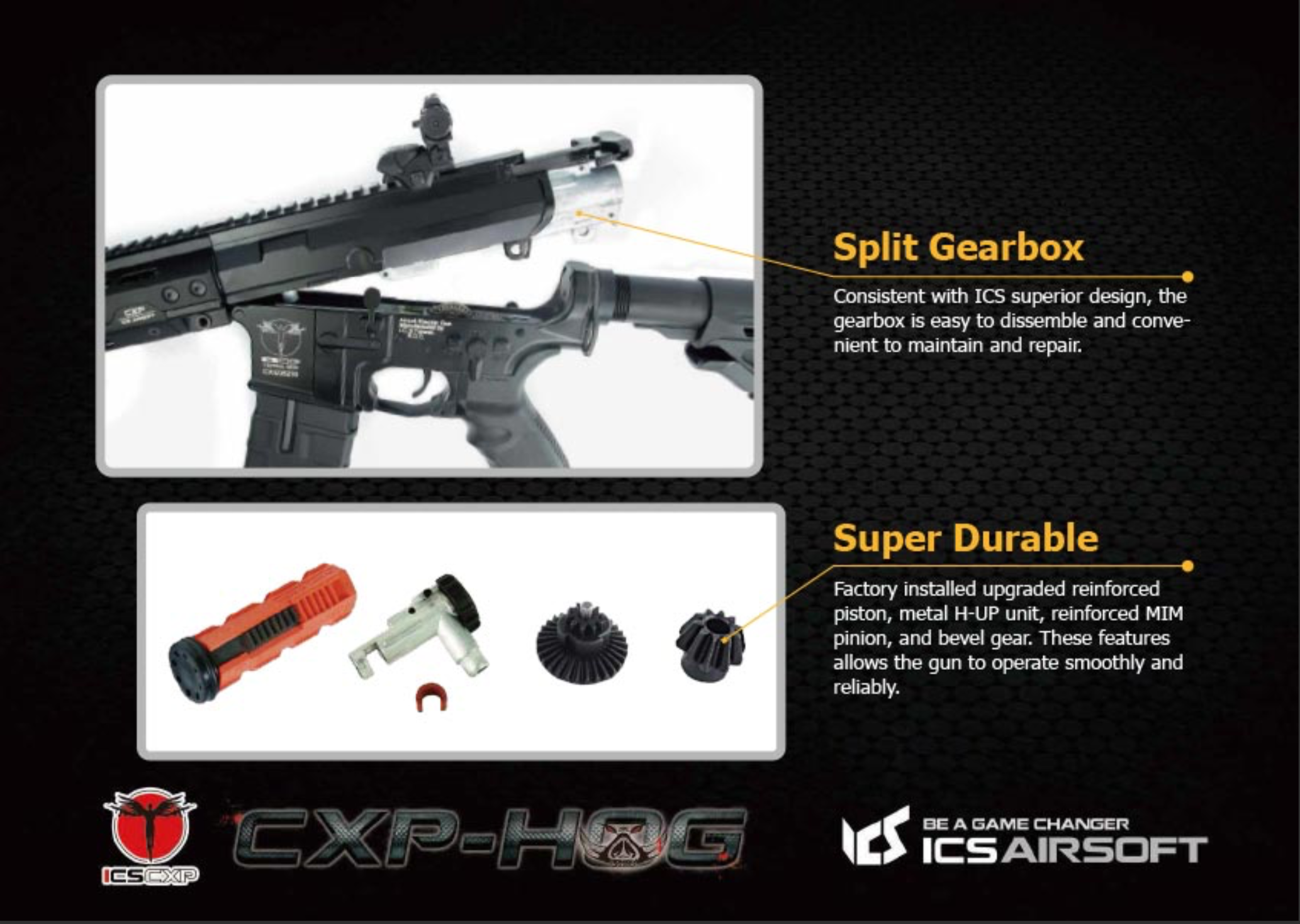 ICS-270 CXP-HOG MTR Stock-BK (Front Wired) (สินค้าตัวโชว์)