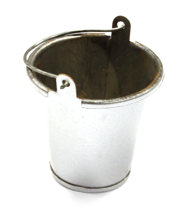 INT-C25563SILVER Realistic 1/10 Scale Small Size Metal Bucket for Off-Road Crawling