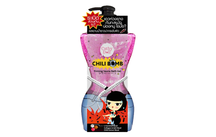 Firming Sauna Bath Gel Cathy Doll Chilli Bomb 460ml.เคที่ ดอลล์ เฟิร์มมิ่ง ซาวน่า บาธเจล