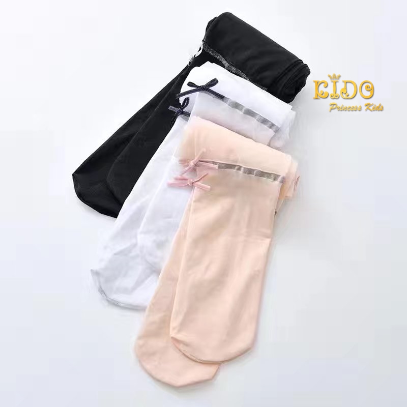 ssถุงน่องเด็ก(หน้าร้านอยู่รัชดา)L446 สีขาว สีส้ม สีโอรส สีเขียว สีเหลือง สีดำด้านบนซีทรูด่านล่างทึบ