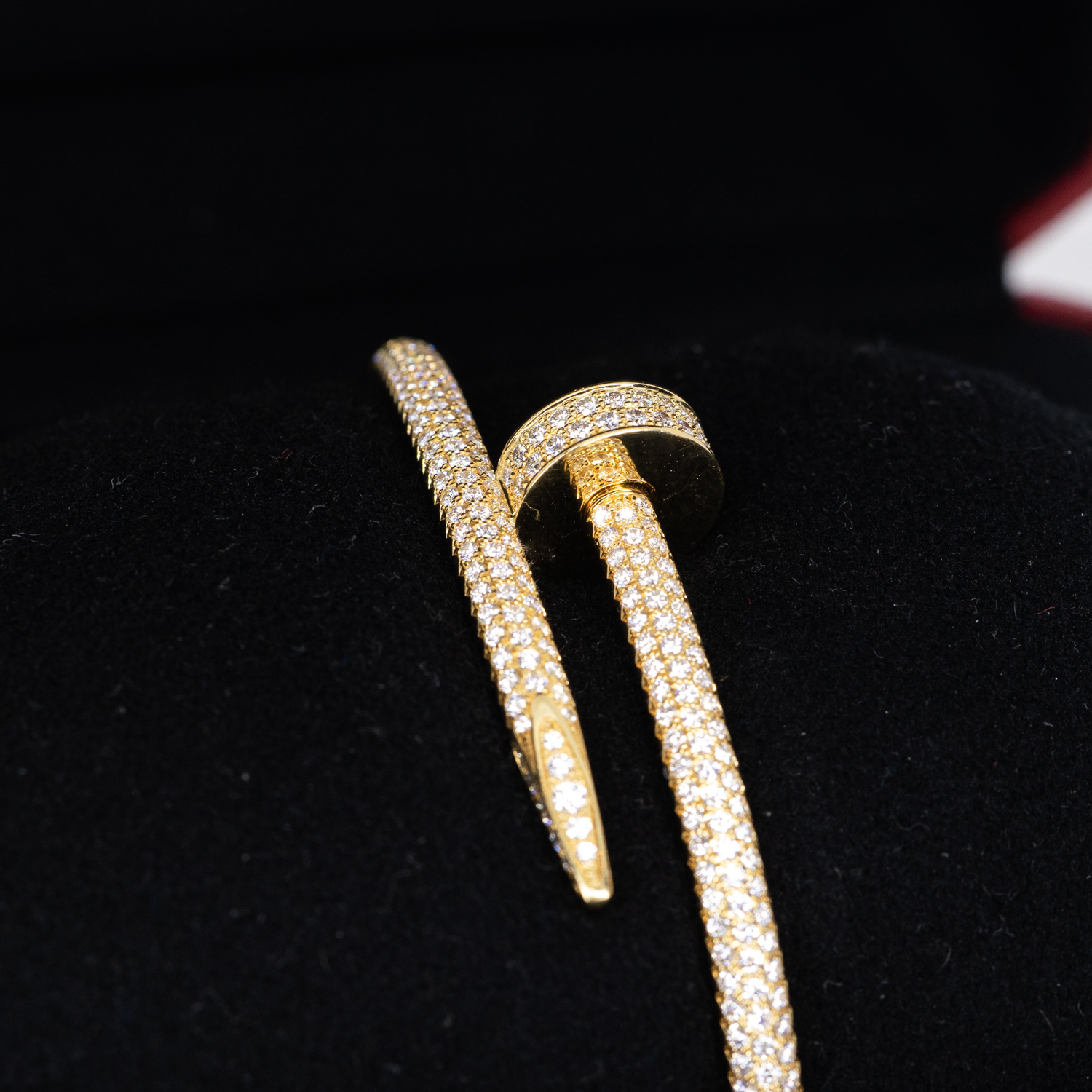 **Sold** แหวน Cartier Juste Un Clou Bracelet with Pave Diamond ทองคำ18K ไซส์ 16# (Used) +กล่องและการ์ดไทย2022
