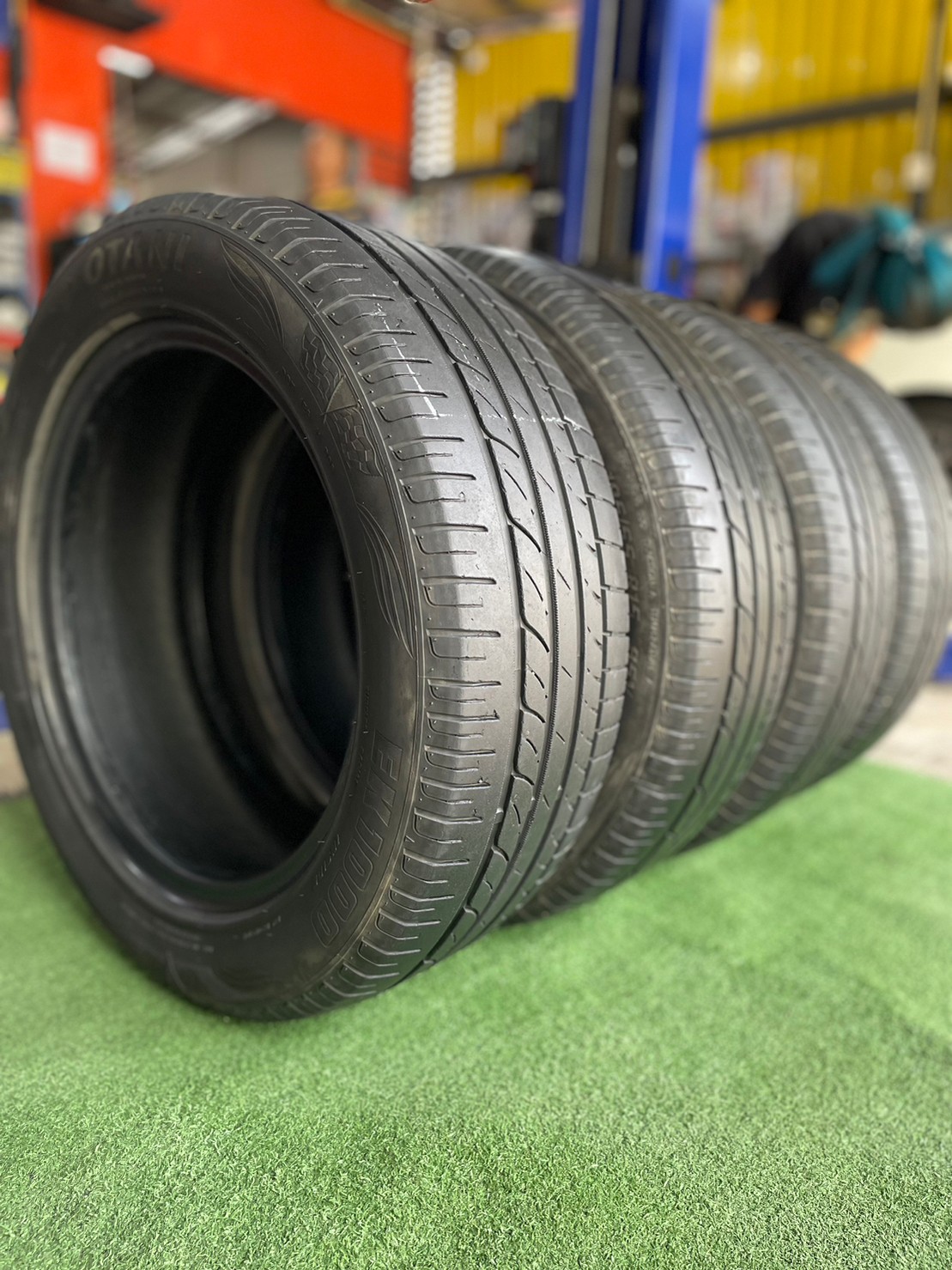 ยางมือสอง OTANI EK1000 195/55R15 ยางสภาพพร้อมใช้ยาง ยางปี20