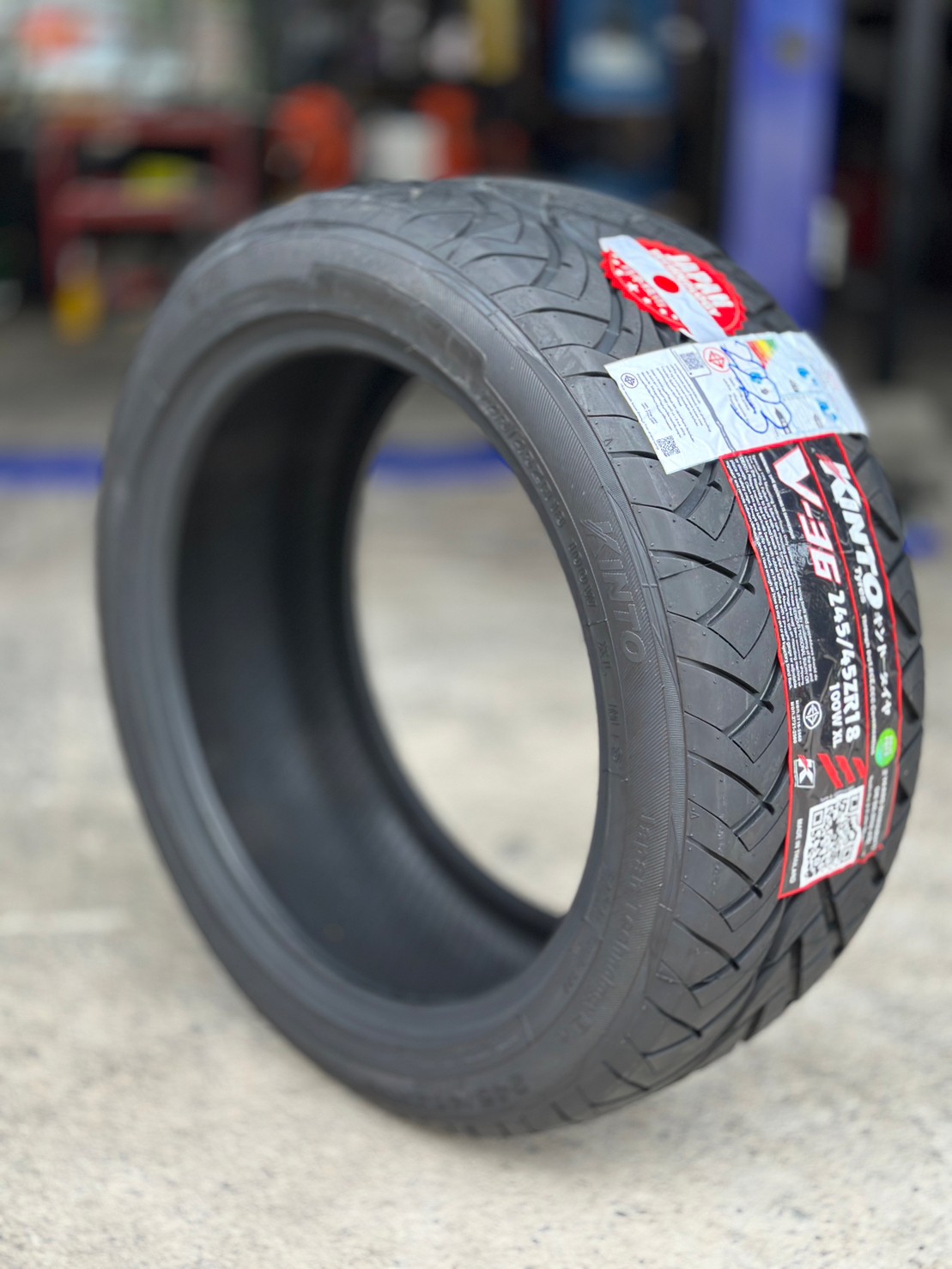KINTO V-36 ยางไทย 245/45R18 ยางใหม่ปี2023