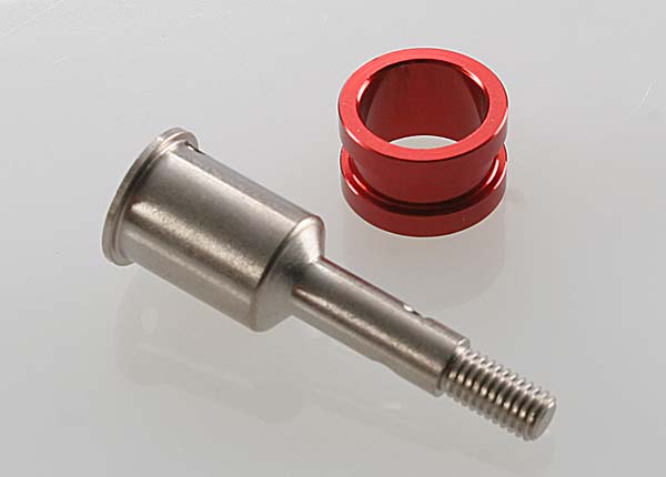 5166 Stub axle, (1)/ axle sleeve (1) Revo/Maxx (steel constant-velocity driveshaft)