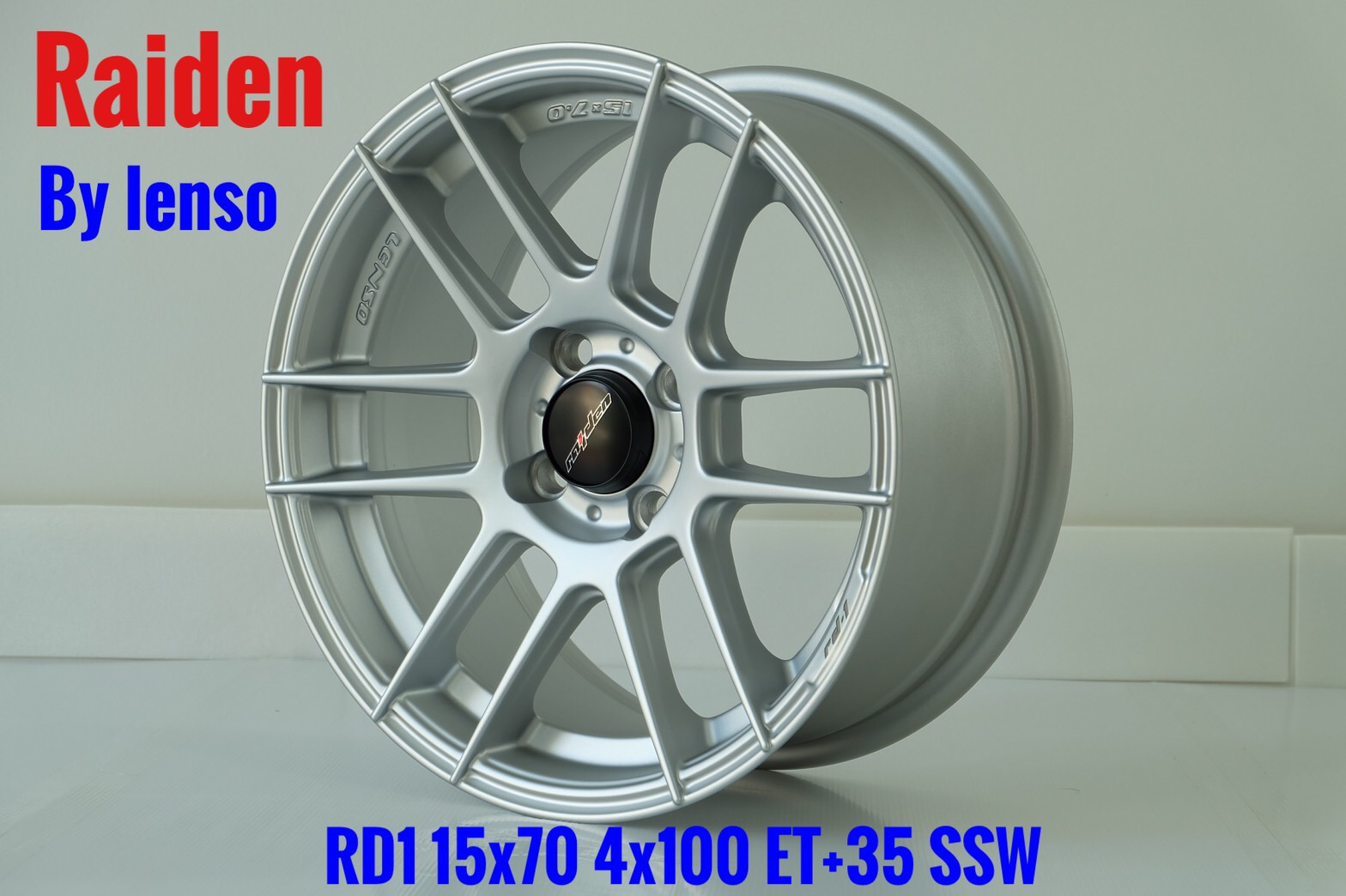 ล้อแม็กใหม่ขอบ15 #Raiden_RD1 BY Lenso ขอบ15กว้าง7 ออฟ+35 4รู100 สีบรอนซ์ ซิลเวอร์