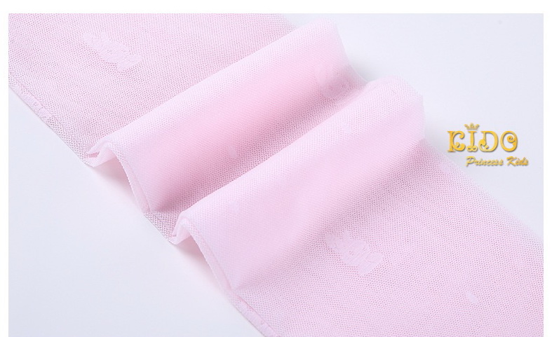 ถุงน่องเด็ก(หน้าร้านอยู่รัชดา)L065 สีชมพู เนื้อซีทรูมีลายกระต่ายน่ารักคะ