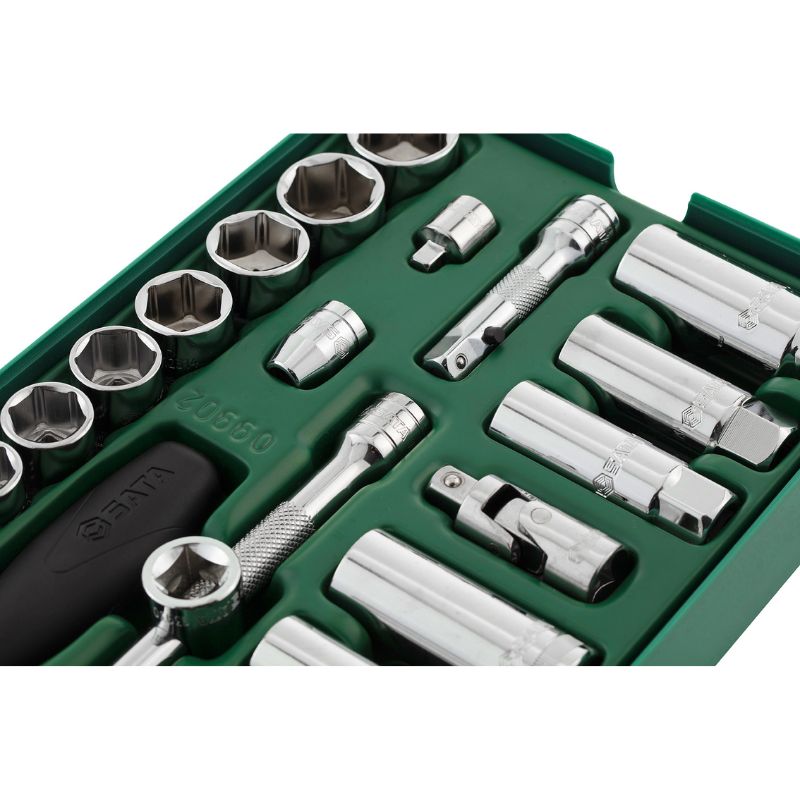 ชุดถาดลูกบล็อก 3/8" 33 ชิ้น (33Pcs. 3/8" Dr.Socket Set) No.09902 SATA