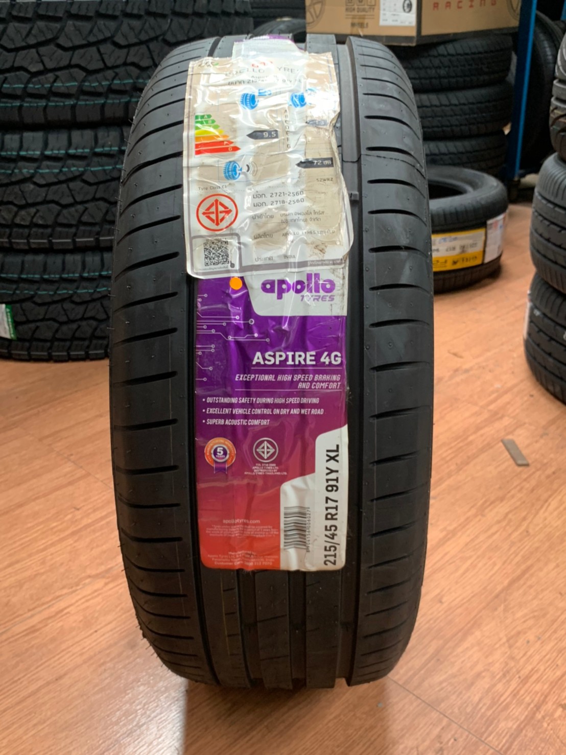 Apollo215/45R17 Aspire4G ยางใหม่ปี202