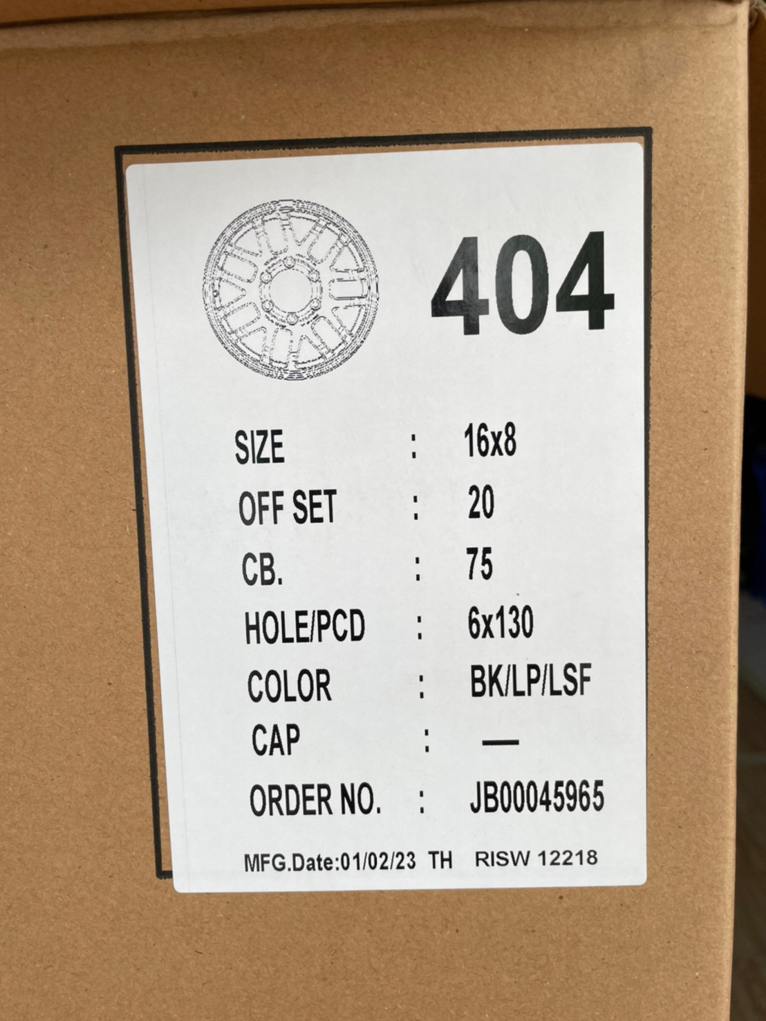 ล้อแม็กซ์ใหม่ขอบ16 SSW404 16x8 ET20 6x130 สีดำขอบเงา