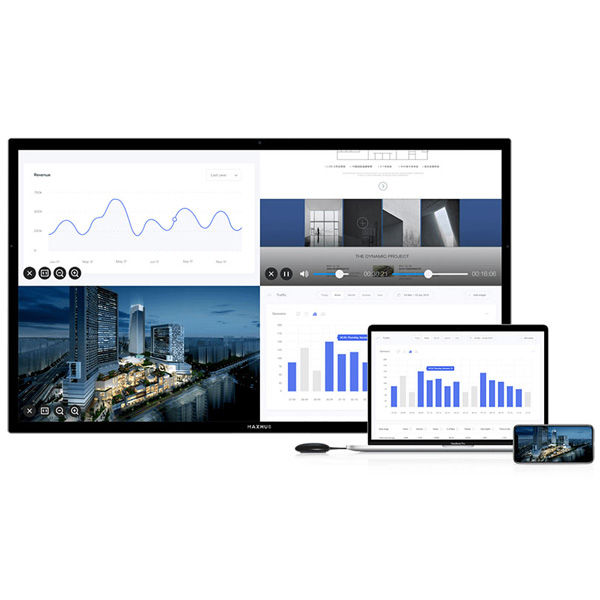 MAXHUB MXH-U65FA จอ Ultimate ทัชสกรีน 65 นิ้ว 3,840 x 2,160 Pixel มีกล้อง 3 ตัว พร้อมไมค์ 6 ตัว และชุดลำโพง