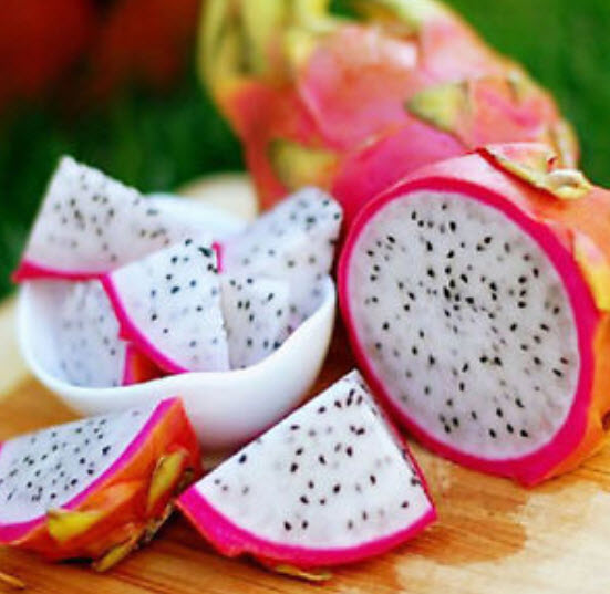 แก้วมังกรแดง (Red Pitaya) เนื้อขาว / 50 เม็ด (นอก)