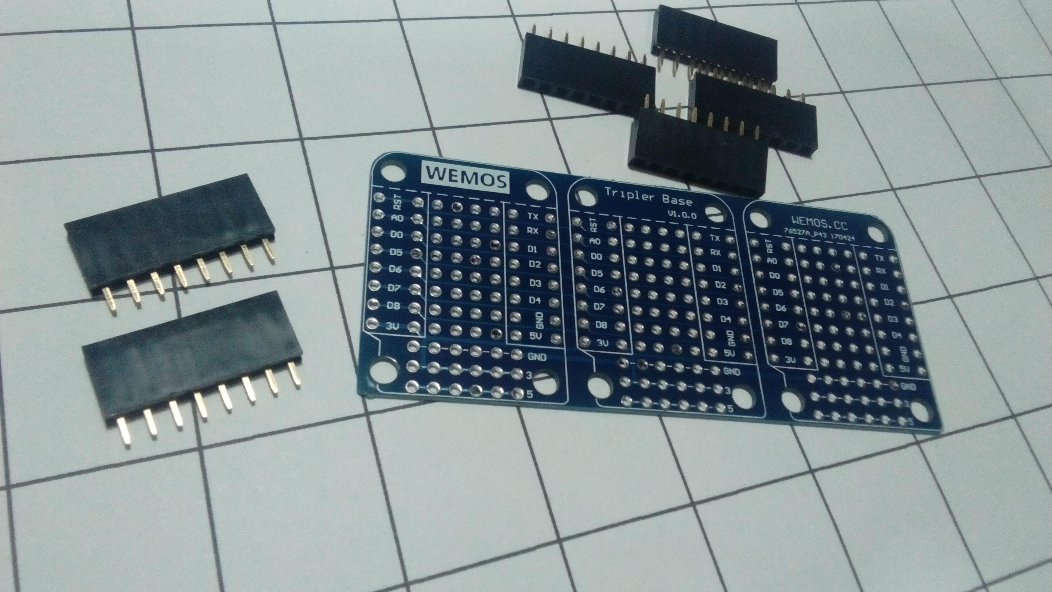 PCB Shield สำหรับ WeMos D1 mini แบบ 3 ช่อง