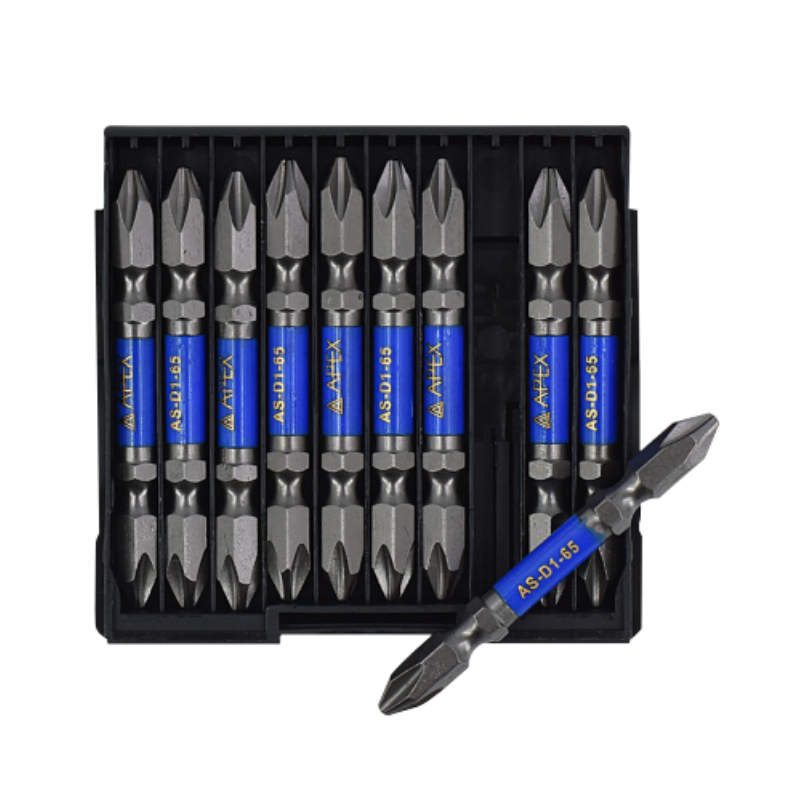 ดอกไขควงลม 2 หัว 10 ตัวชุด D1 PH2x65 No.AS-D1-65 APEX