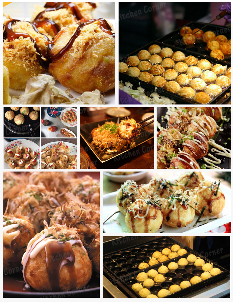 เตาทาโกะยากิ เตาขนมครก เตาไข่นกกระทา (ชนิดไฟฟ้า)