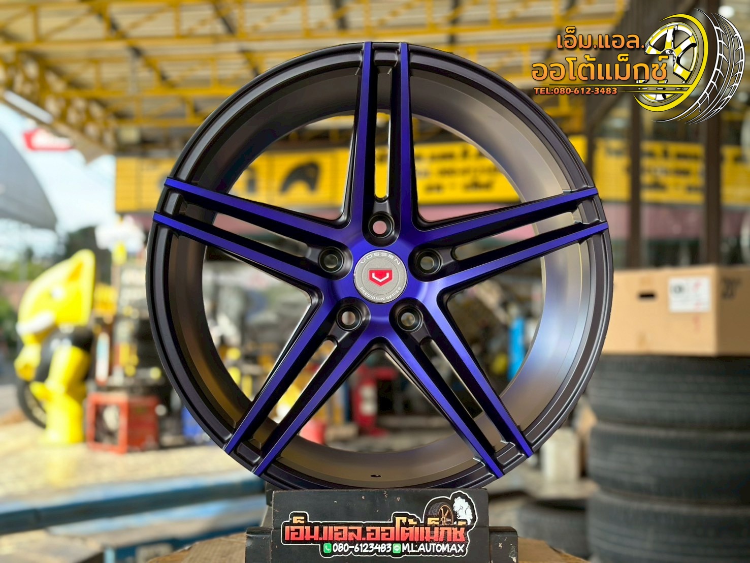 แม็กซ์ใหม่ #VOSSEN #CV5 ดำด้านหน้าดิพอันเดอร์น้ำเงิน ขนาด 18x8 5รู114 Offset40 (0575u) ใหม่ล่าสุด สวยสุดRace เบาพิเศษ เทรน์ใหม่ท้องแดงลึกหลังก้าน