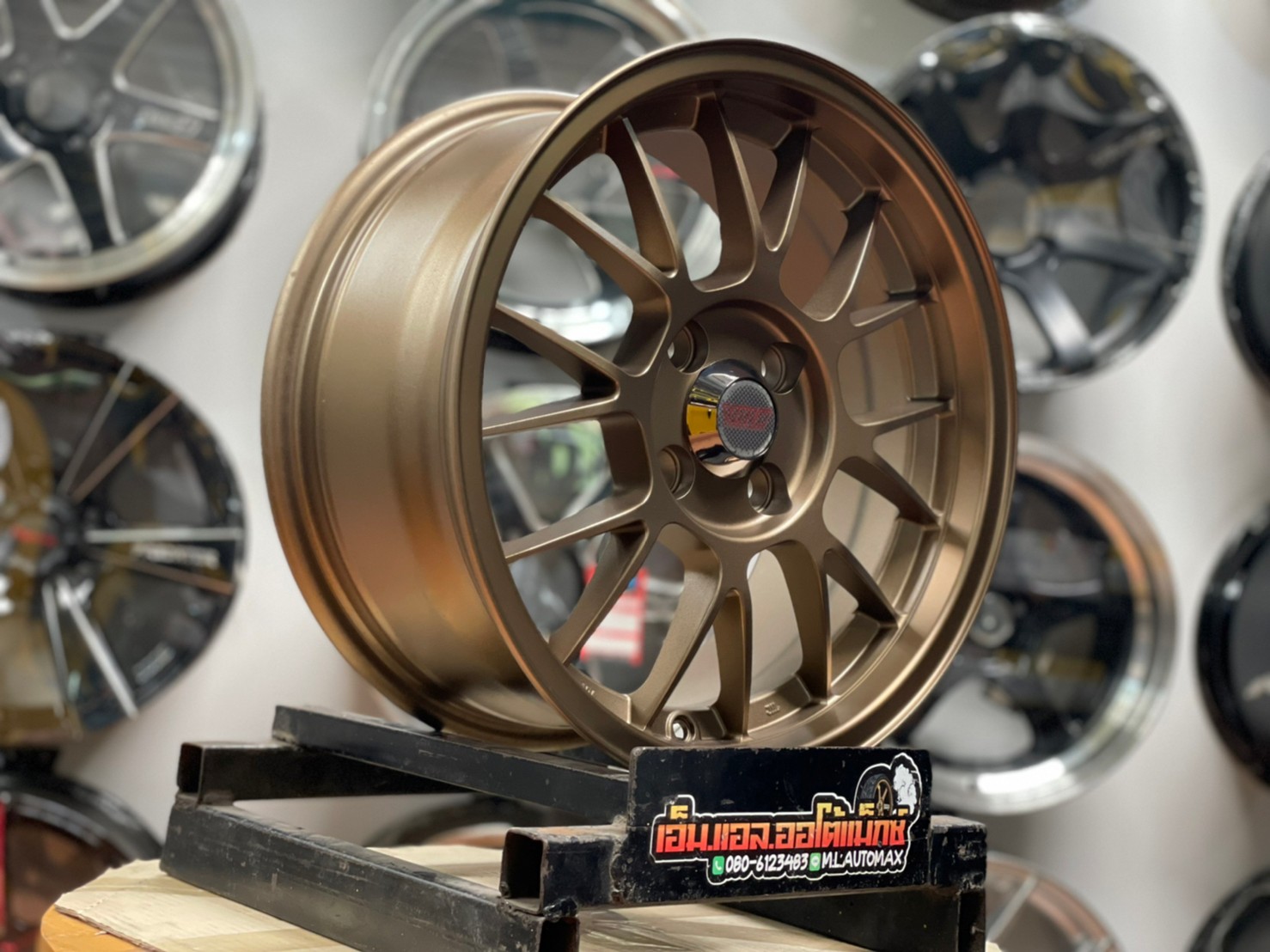 ล้อแม็กซ์ SSW ลายSE37 S359 ล้อแม็กซ์ขอบ15 กว้าง7 ออฟ35 4รู100 สีน้ำตาล งานStamford Sport Wheel