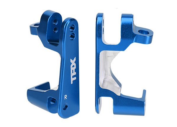 6832X Caster blocks (c-hubs), 6061-T6 aluminum, left & right (blue-anodized)